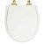 Assento Sanitário Soft Close Polo Branco para vaso Hervy com Ferragem Dourada - Imagem 1
