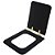 Assento Sanitário Poliester Soft Close Square Preto para vaso Incepa com Ferragem Dourada - Imagem 2