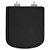 Assento Sanitário Poliester Soft Close Lirio Preto para vaso Fiori - Imagem 1