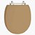 Assento Sanitário Poliester De Ville Bege Castor para vaso Deca - Imagem 2