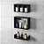 Conjunto Kit 3 Nichos Prateleiras Decorativas Preta para Banheiro - Imagem 2