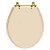 Tampa de Vaso Laqueado Carina Visone para bacia Ideal Standard com Ferragem Dourada - Imagem 1