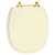 Tampa de Vaso Poliéster Fast Creme para bacia Deca com Ferragem Dourada - Imagem 1