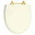 Tampa de Vaso Poliéster Eros Biscuit para bacia Incepa com Ferragem Dourada - Imagem 1
