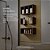 Kit Nichos Prateleiras Versalhes Para Banheiro Decorativo Preto - Imagem 4