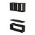 Kit Nichos Prateleiras França Para Banheiro Decorativo Preto - Imagem 3