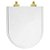Assento Sanitário MDF Soft Close Level Branco para Vaso Deca com Ferragem Dourada - Imagem 1