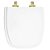 Assento Sanitário Soft Close Fit Branco para vaso Celite com Ferragem Dourada - Imagem 1