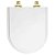 Assento Sanitário Soft Close Smart Branco para vaso Celite com Ferragem Dourada - Imagem 1