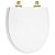 Assento Sanitário Soft Close Eros Branco para vaso Incepa com Ferragem Dourada - Imagem 1
