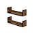 Kit 2 Prateleiras Porta Livros Nogal 60 x 12cm Suporte Invisivel - Imagem 3