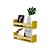 Kit 2 Prateleiras Porta Livros Amarela 60 x 12cm Suporte Invisivel - Imagem 2