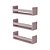 Kit 3 Prateleiras Porta Brinquedos Rosa 70 x 12cm Suporte Invisivel - Imagem 3