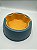 Comedouro/Bebedouro para Pet Cão ou Gato | Azul e Amarelo | 17,8x17,8x6,5cm - Imagem 1