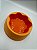 Comedouro/Bebedouro para Pet Cão ou Gato | Amarelo e Laranja | 17,8x17,8x6,5cm - Imagem 1