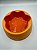 Comedouro/Bebedouro para Pet Cão ou Gato | Amarelo e Laranja | 17,8x17,8x6,5cm - Imagem 3