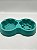 Comedouro e Bebedouro para Pet Cão ou Gato | Cor Azul Claro | 31x17x5cm - Imagem 2
