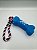 Brinquedo para Pet Cão | Osso Mordedor de Silicone com Cordão | Azul - Imagem 3