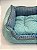 Cama para Pet Cão ou Gato 57x43x19cm (G) - Estampa círculos Azul - Imagem 1