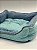 Cama para Pet Cão ou Gato 57x43x19cm (G) - Estampa círculos Azul - Imagem 2
