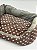 Cama para Pet Cão ou Gato 40x27x14cm (P) - Estampa Bolinhas - Marrom - Imagem 1