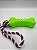 Brinquedo para Pet Cão | Osso Mordedor de Silicone com Cordão | Verde - Imagem 2