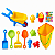 Brinquedo Conjunto de Praia Infantil com Balde, Carrinho e Acessórios - Imagem 1