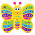 Brinquedo Borboleta Educativa Som Alfabeto Soletração Inglês - Imagem 1