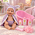 Boneca Bebê 30 cm com Banheira e Acessórios de Banho - Imagem 3