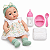Boneca Bebê 30 cm com Mamadeira Prato Colher e Fralda - Imagem 3