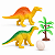 Kit c/ 4 unid - Dinossauros de Brinquedo c/ Acessórios - Imagem 3
