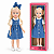 Boneca Little Milly 33cm com Vestido Jeans e Laço - Imagem 1