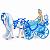 Brinquedo Carruagem de Princesa com Cavalo que Anda Luz Som - Imagem 1