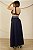 Vestido Longo Azul Marinho com Recortes Laterais - Imagem 3