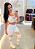 Conjunto Branco com Detalhes Top + Legging - Imagem 1