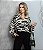 Blusa animal print preta/bege - Imagem 1