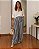 Calça Pantalona Listrada em Sarja Acetinada Leve - Imagem 1