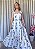 Vestido Longo Olímpia Floral Azul - Imagem 3