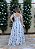 Vestido Longo Olímpia Floral Azul - Imagem 6