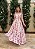 Vestido Longo Olímpia Floral Rosa - Imagem 1