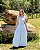 Vestido Longo Cecília Listrado Azul Claro - Imagem 5