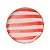 PRATO SOBREMESA LISTRAS VERMELHO - Imagem 1