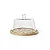 Porta Bolo Colonial Vidro e Madeira – 23 cm - Imagem 1