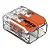 Conector Compacto Emenda 6mm 41A  2 Polos Incolor 221-612 Wago - Imagem 1