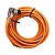 CABO PARA SENSOR COM CONECTOR M12 90° 4 PINOS LED PNP 5 METROS DE CABO K12-A-5M-LP METALTEX - Imagem 1