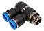 CONEXÃO TIPO BANJO 2 SAÍDAS 360° PHT2-08-04 G 1/2" X TUBO 8 - Imagem 2