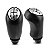 Bola de Cambio Renault Logan / Sandero / Megane / Duster em PVC Preto Tampa Cromada Com Bucha - Imagem 5