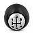 Bola de Cambio Renault Logan / Sandero / Megane / Duster em PVC Preto Tampa Cromada Com Bucha - Imagem 6