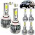 Kit Super Led Vectra 2006 a 2008 Farol Baixo HB4 + Alto H1 + Milha H3 20000 Lumens - Imagem 1