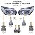Kit Super Led Trailblazer 2013 a 2017 Farol Baixo H7 + Alto H1 + Milha H1 20000 Lumens - Imagem 2